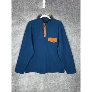 Zyia Active T Snap‎ Fleece Pullover Sweater Mens Size XXXL Blue Pocket